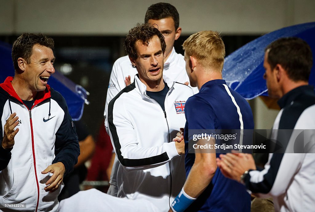 Serbia v Great Britain - Davis Cup World Group Quarter-Final: Day One
