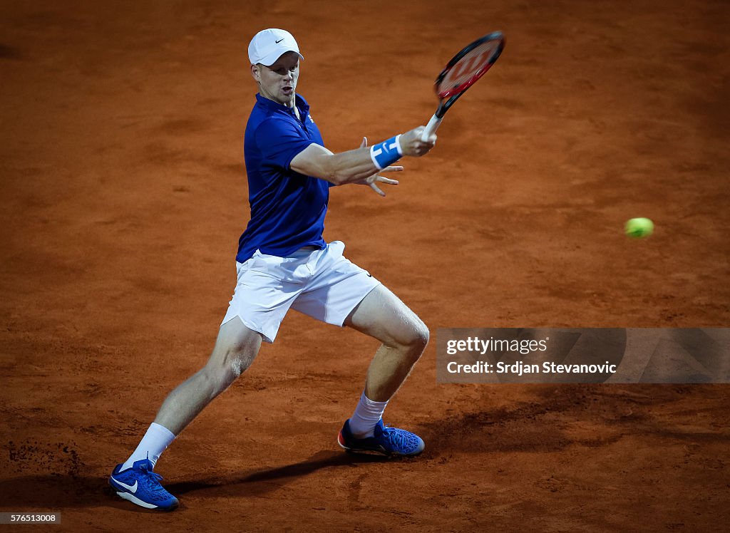 Serbia v Great Britain - Davis Cup World Group Quarter-Final: Day One