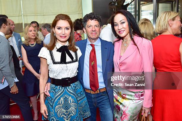 Jean Shafiroff, Michael Gross and Lucia Hwong Gordon attend Bastille Day Party Hosted by Jean Shafiroff at Le Cirque on July 14, 2016 in New York...