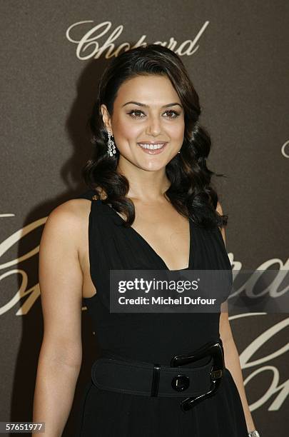 Actress Preity Zinta attends a Chopard party at Nikki Beach during the 59th International Cannes Film Festival May 18, 2006 in Cannes, France.