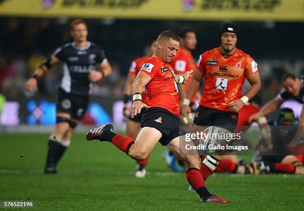 Riaan Viljoen of the Sunwolves during the Super Rugby match between the Cell C Sharks and Sunwolves at Growthpoint Kings Park on July 15, 2016 in...