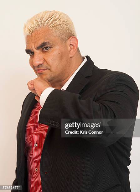 Lucha Libre Wresting Legend Shocker poses for a photo during the "Lucha Mexico" New York Premiere at the Museum of Moving Image on July 15, 2016 in...