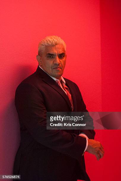 Lucha Libre Wresting Legend SHOCKER poses for a photo during the "Lucha Mexico" New York Premiere at the Museum of Moving Image on July 15, 2016 in...