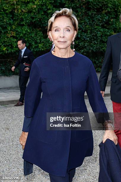 German actress Monika Peitsch attends the Thurn & Taxis Castle Festival 2016 - 'Carmen' Opera Premiere on July 15, 2016 in Regensburg, Germany.