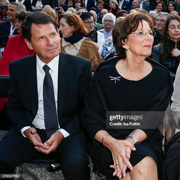 German politician Emilia Mueller and her husband Erich Mueller attends the Thurn & Taxis Castle Festival 2016 - 'Carmen' Opera Premiere on July 15,...