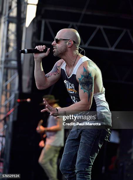 Daughtry performs at the free Outside the Box Festival at Boston Common on July 15, 2016 in Boston, Massachusetts.