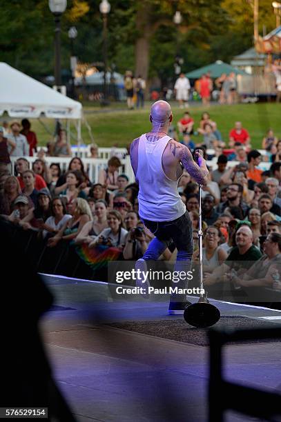 Daughtry performs at the free Outside the Box Festival at Boston Common on July 15, 2016 in Boston, Massachusetts.