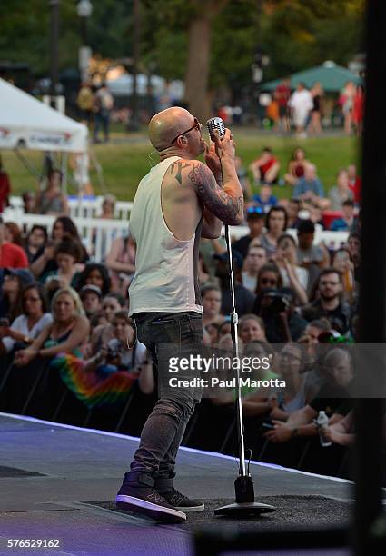 Daughtry performs at the free Outside the Box Festival at Boston Common on July 15, 2016 in Boston, Massachusetts.