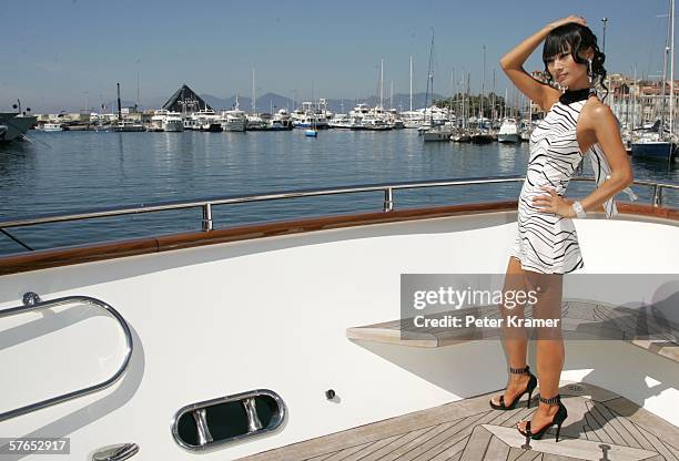 Actress Bai Ling poses at a photocall promoting the film 'Shanghai Baby' during the 59th International Cannes Film Festival May 19, 2006 in Cannes,...