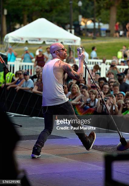 Daughtry performs at the free Outside the Box Festival at Boston Common on July 15, 2016 in Boston, Massachusetts.