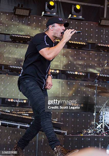 Sam Hunt performs during Faster Horses Festival at Michigan International Speedway on July 15, 2016 in Brooklyn, Michigan.