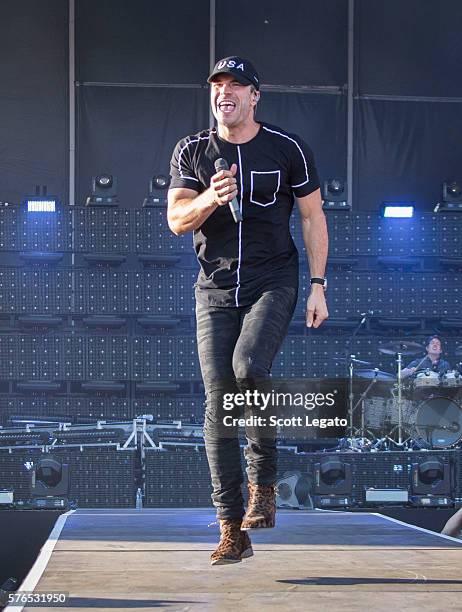 Sam Hunt performs during Faster Horses Festival at Michigan International Speedway on July 15, 2016 in Brooklyn, Michigan.