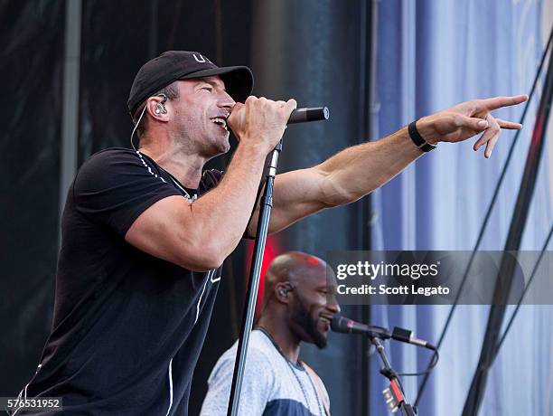 Sam Hunt performs during Faster Horses Festival at Michigan International Speedway on July 15, 2016 in Brooklyn, Michigan.