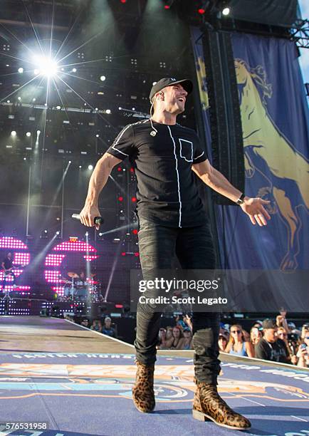 Sam Hunt performs during Faster Horses Festival at Michigan International Speedway on July 15, 2016 in Brooklyn, Michigan.