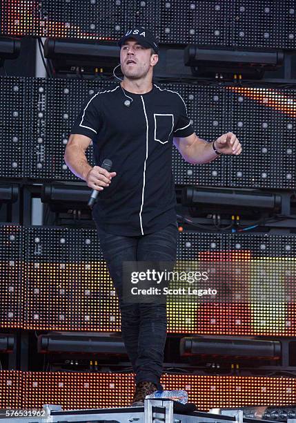 Sam Hunt performs during Faster Horses Festival at Michigan International Speedway on July 15, 2016 in Brooklyn, Michigan.