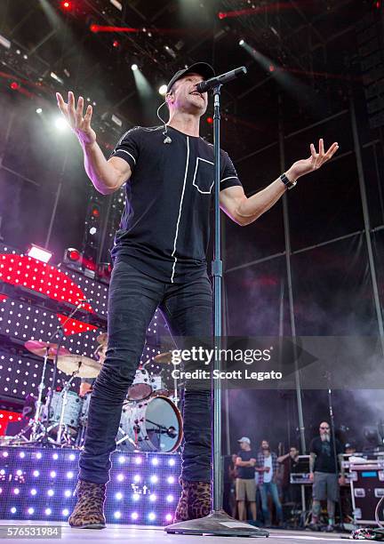 Sam Hunt performs during Faster Horses Festival at Michigan International Speedway on July 15, 2016 in Brooklyn, Michigan.