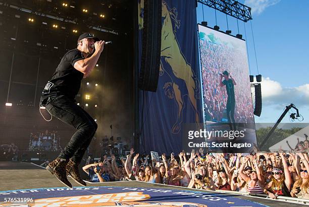 Sam Hunt performs during Faster Horses Festival at Michigan International Speedway on July 15, 2016 in Brooklyn, Michigan.