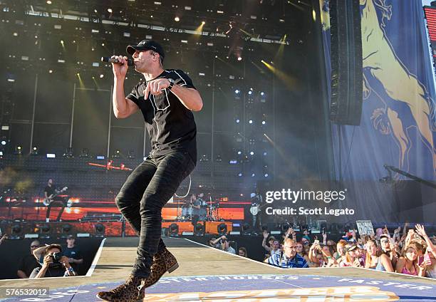 Sam Hunt performs during Faster Horses Festival at Michigan International Speedway on July 15, 2016 in Brooklyn, Michigan.