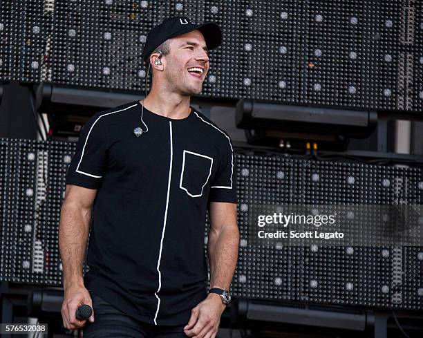 Sam Hunt performs during Faster Horses Festival at Michigan International Speedway on July 15, 2016 in Brooklyn, Michigan.