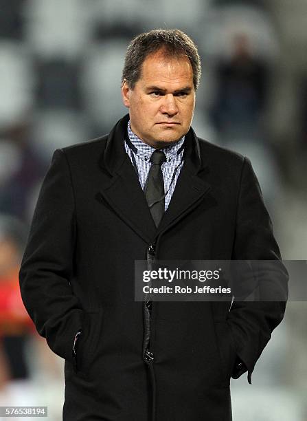 Dave Rennie, coach of the Chiefs prior to the round 17 Super Rugby match between the Highlanders and the Chiefs at Forsyth Barr Stadium on July 16,...