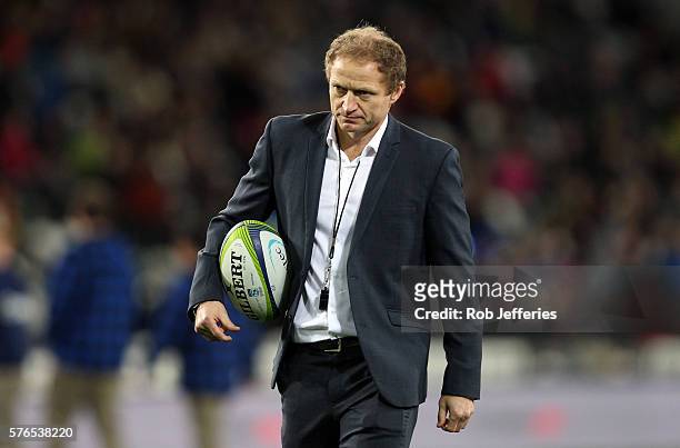 Tony Brown, assistant coach of the Highlanders prior to the round 17 Super Rugby match between the Highlanders and the Chiefs at Forsyth Barr Stadium...