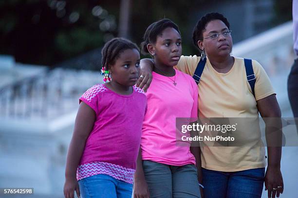 On Thursday, July 14, on the steps in front of the West Lawn of the United States Capitol, Former Sen. Clementa Pinckney's wife Jennifer stands with...