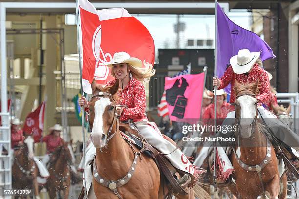 The opening ceremony on the 14th July at Calgary Stampede 2016. On Thursday, 14 July 2016, in Calgary, Canada.