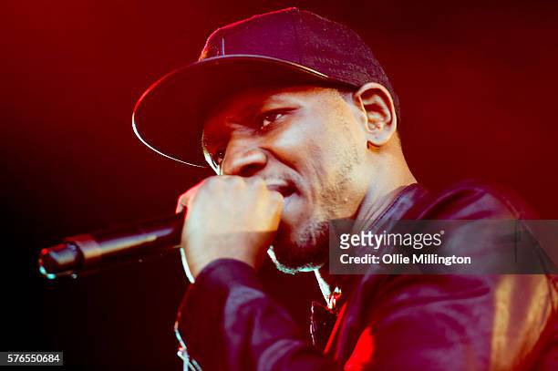 Giggs perfoms onstage for Noisy on Day 1 of Lovebox Festival at Victoria Park on July 15, 2016 in London, England.