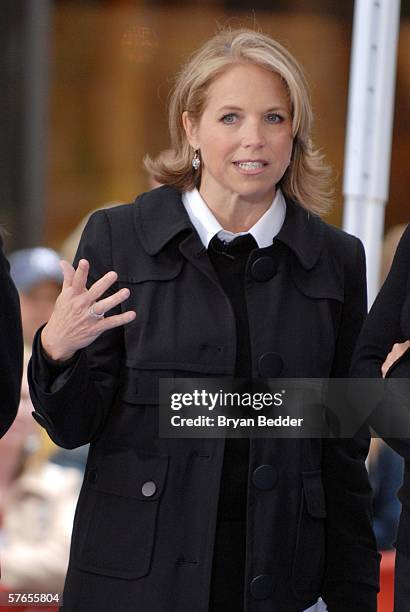 Today Show host Katie Couric appears on the NBC "Today" show Toyota Concert Series in Rockefeller Plaza May 19, 2006 in New York City.