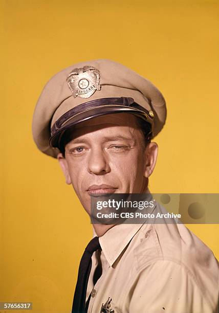 Studio portrait of American actor Don Knotts as Deputy Barney Fife from the TV series 'The Andy Griffith Show,' 1965.