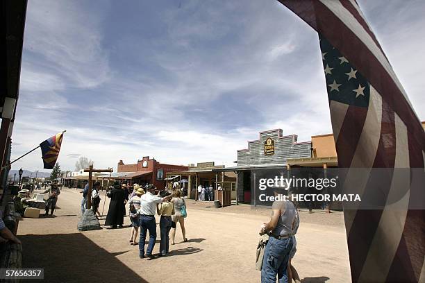 Tombstone, UNITED STATES: A view of the city of Tombstone in Arizona 26 March, 2006. Chris Simcox, the founder of the Minuteman Project, organized...