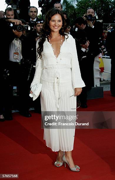 Actress Virginie Ledoyen attends the 'Volver' premiere at the Palais des Festivals during the 59th International Cannes Film Festival May 19, 2006 in...