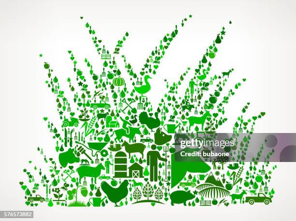 patch of grass farming and agriculture green icon pattern - tractor repair stock illustrations