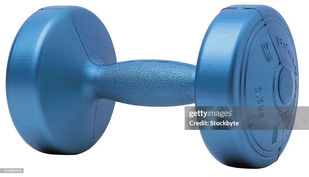 Close-up of a dumbbell