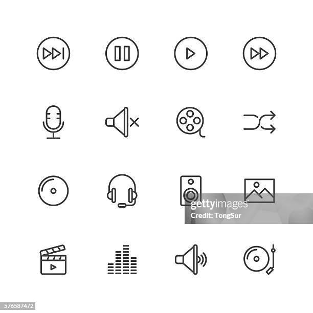 multimedia icons - cd rom stock illustrations