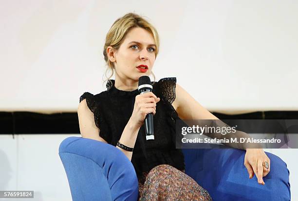 Actress Elena Radonicich attends the Giffoni Film Festival on July 16, 2016 in Giffoni Valle Piana, Italy.