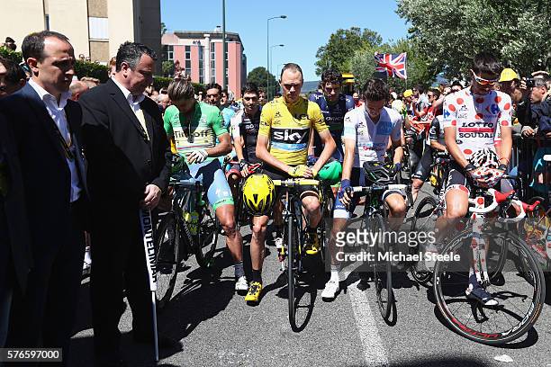 Peter Sagan of Slovakia and Tinkoff, Chris Froome of Great Britain and Team Sky, Adam Yates of Great Britain and Orica-BikeExchange and Thomas De...