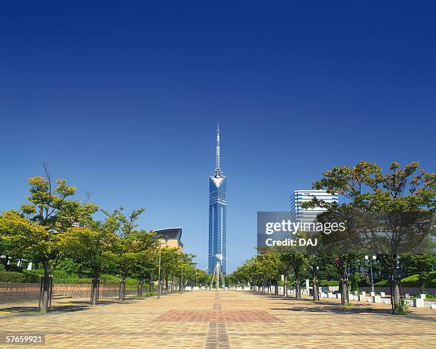 fukuoka tower - prefectura de fukuoka fotografías e imágenes de stock