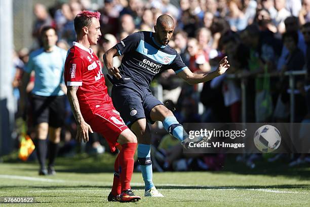 Simon Poulsen of PSV during the pre-season friendly match between FC Sion and PSV Eindhoven on July 16, 2016 at Stade St-Marc in Le Chable,...