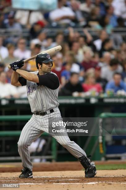 Conor Jackson of the Arizona Diamondbacks batting during the game against the Pittsburgh Pirates in PNC Park in Pittsburgh, Pennsylvania on May 10,...