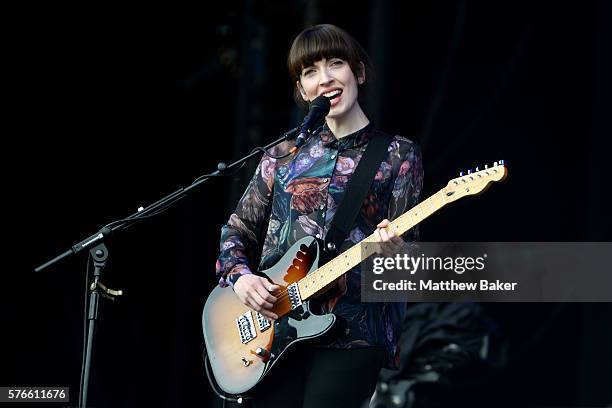 Elena Tonra of Daughter performs at Latitude Festival at Henham Park Estate on July 16, 2016 in Southwold, England.