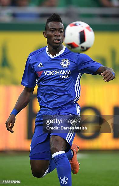 Christian Atsu of Chelsea in action during a friendly match between SK Rapid Vienna and Chelsea on July 16, 2016 in Vienna, Austria.