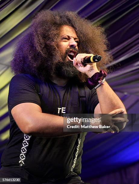 Reggie Watts performs at Latitude Festival at Henham Park Estate on July 16, 2016 in Southwold, England.