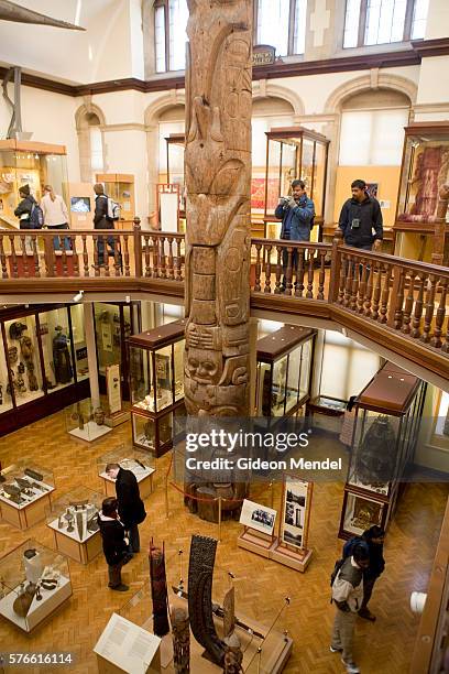 maudslay gallery at university of cambridge museum of archaeology and anthropology - haida totem stock pictures, royalty-free photos & images
