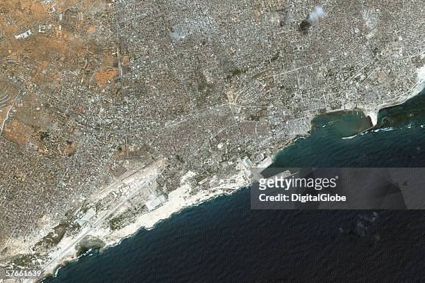 This is a satellite photo of Mogadishu, Somalia collected on March 28, 2006.