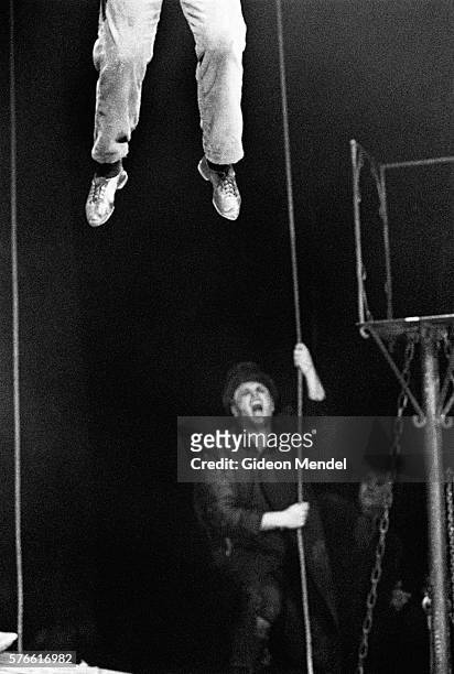 hanging scene from variete at hackney empire theater - opera london stock pictures, royalty-free photos & images