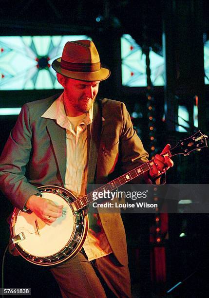 Tristan Goodall of The Audreys performs on stage on the second day of The Great Escape music festival in the Spiegel Tent on May 19, 2006 in...