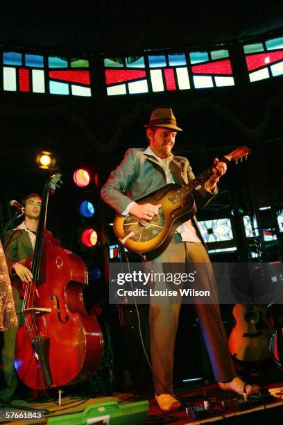 Lyndon Gray and Tristan Goodall of The Audreys perform on stage on the second day of The Great Escape music festival in the Spiegel Tent on May 19,...