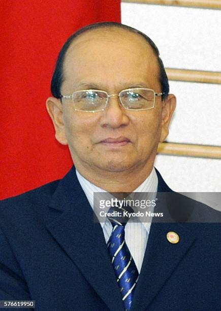 Japan - File photo shows Myanmar's new president Thein Sein who was sworn in on March 30, 2011. Thein Sein, who was prime minister under the previous...