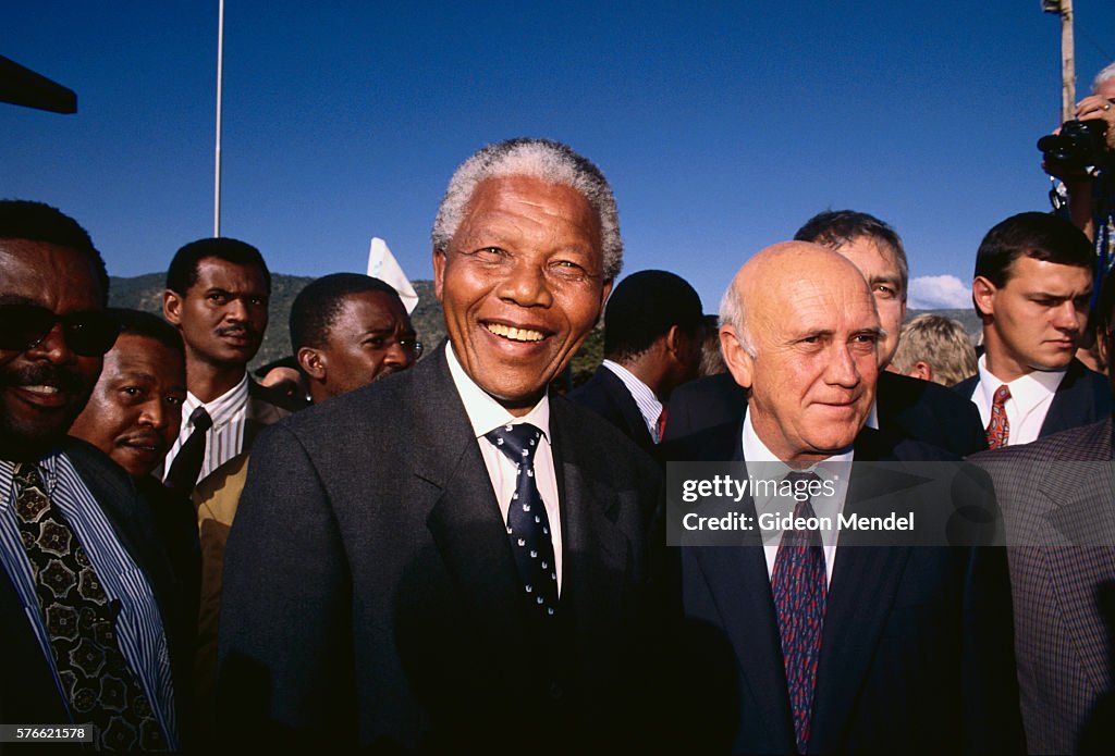 Nelson Mandela and F.W. de Klerk in Moria